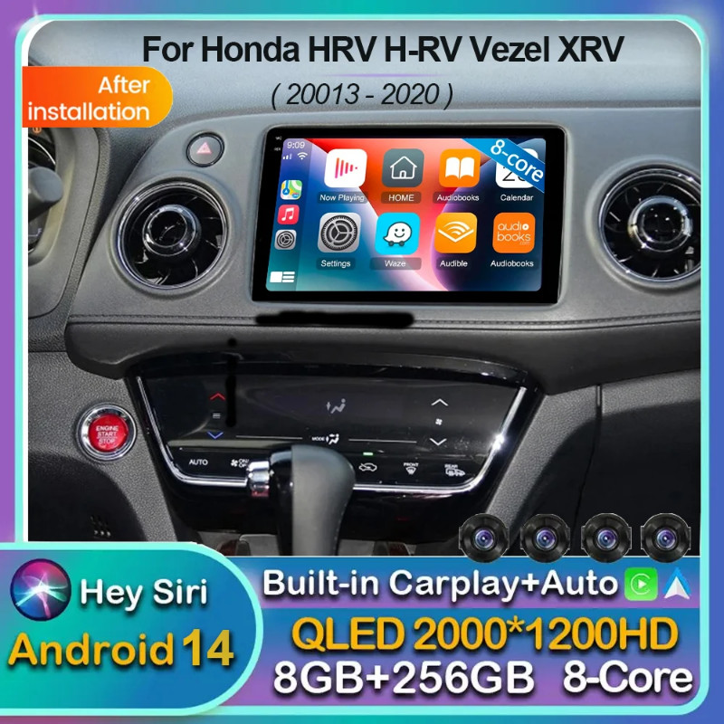 Android 14 Carplay Auto For Honda Vezel HR V HRV XRV 2015 2016 2017 2018 2019 2020 Multimedia Stere