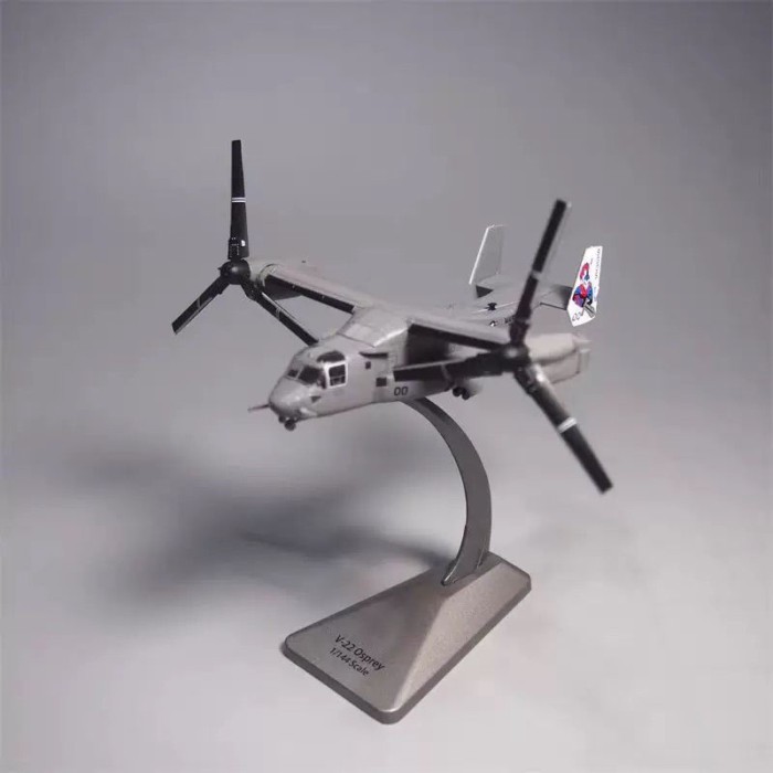 1: 144 US Navy V-22 Blue Knight Osprey เปลี่ยนโรเตอร์ขนส่ง V22 โลหะผสมจําลองเครื่องบินรุ่น