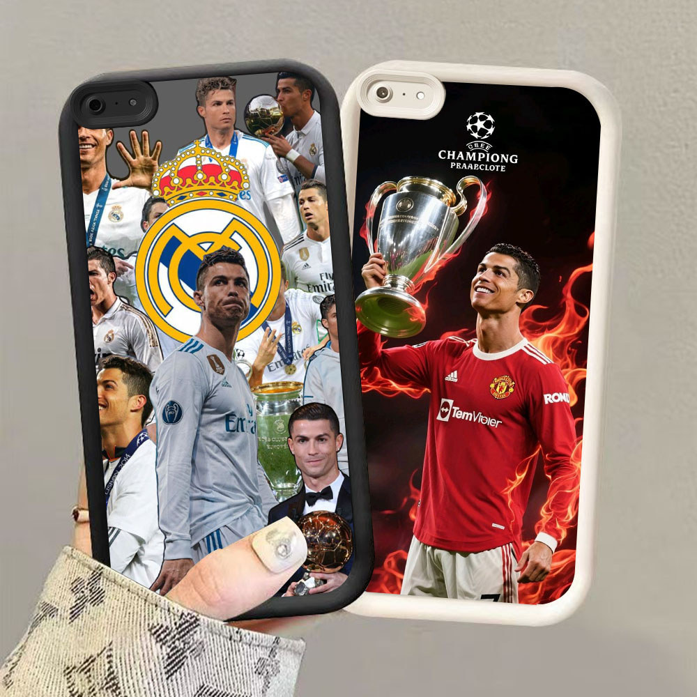 HK-57 FC Ronaldo ปลอกกันกระแทกสําหรับซิลิโคนสีดําและสีขาว OPPO Realme Narzo F5 Narzo50iPrime C30 P1 