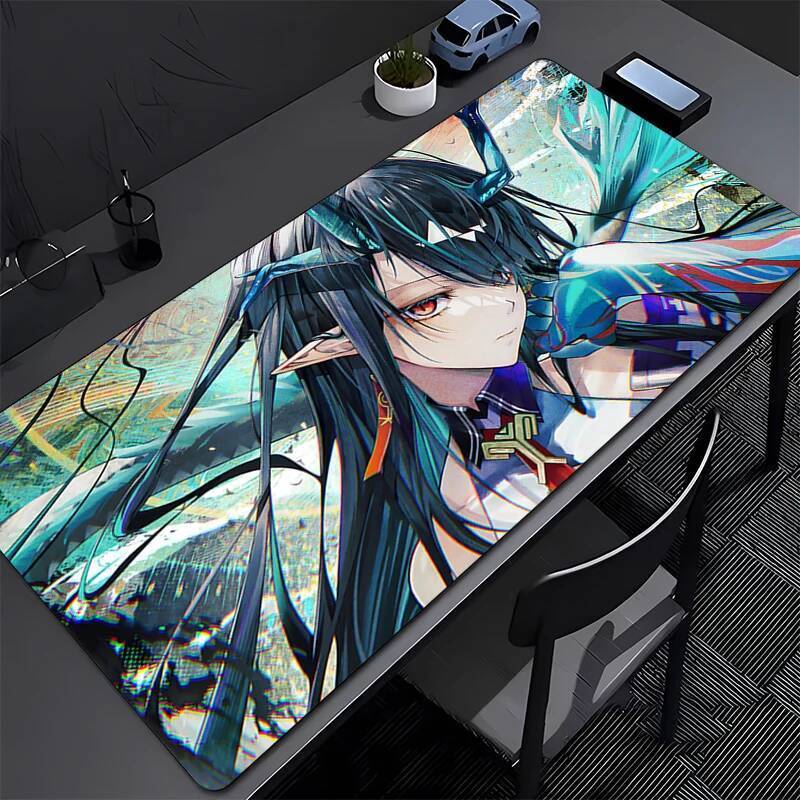 แผ่นรองเมาส์ Arknights Dusk HD พิมพ์อะนิเมะ Mousepad แล็ปท็อปลื่นอุปกรณ์เสริมสําหรับเล่นเกม Keyboad 