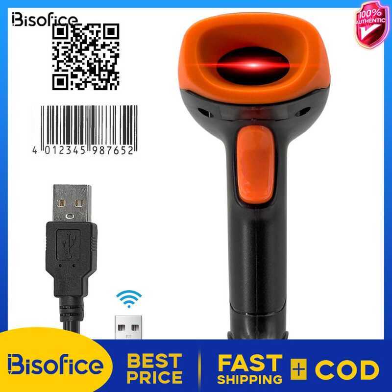 ของแท้ 100% BisoficeHandheld 1D/2D/QR Barcode Scanner BT+2.4G Wire-less USB Wired Bar Reader คู่มือ/