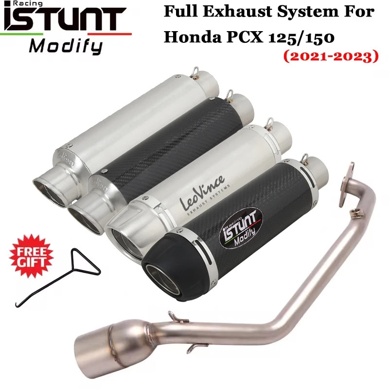 Full Systems Motorcycle Exhaust Leovince Escape For Honda PCX 125 150 PCX125 PCX150 2021-20204 Carb