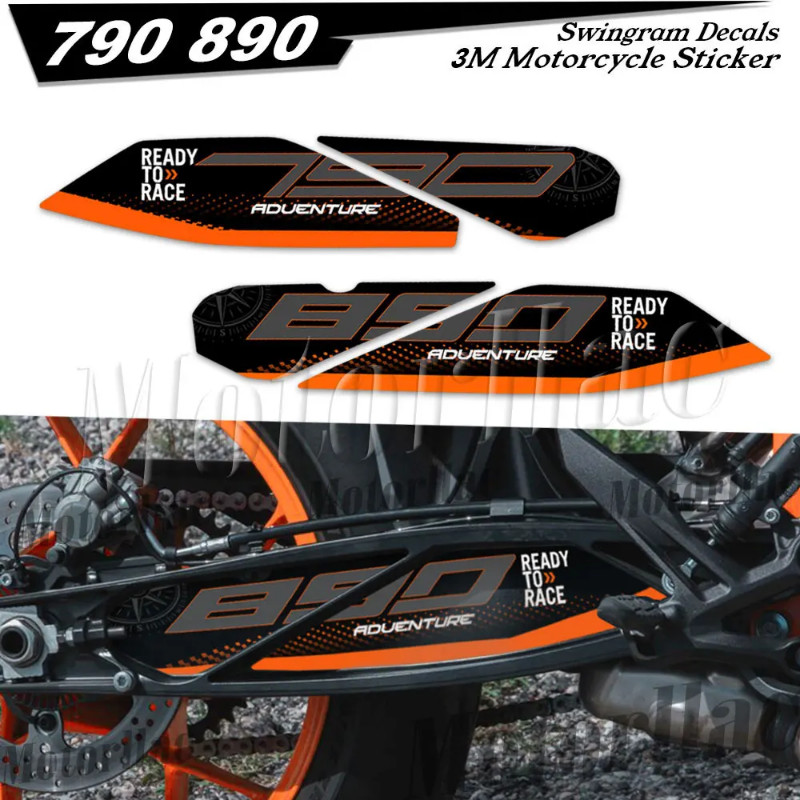 For KTM Duke ADV 790 890S 890R 890GP 3M Motorcycle Swingarm Sticker Kit Rotating Shaft Protection D
