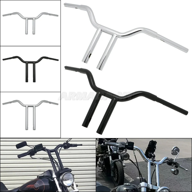 New motorcycle parts 1'' 25mm High Riser HandleBar Drag T-bar For Harley Davidson Sportster Dyna So
