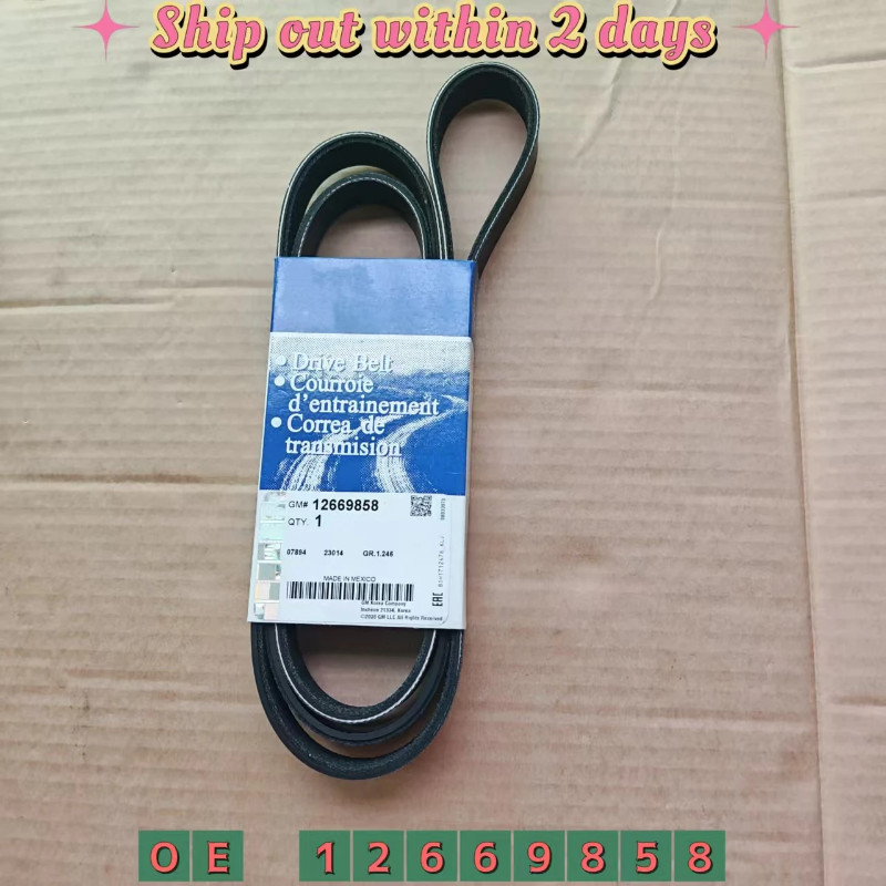 SERPENTINE BELT For SILVERADO SIERRA 5.3L 6.2L 2019-2023 OEM 12669858 Engine Belt 6PK 1750