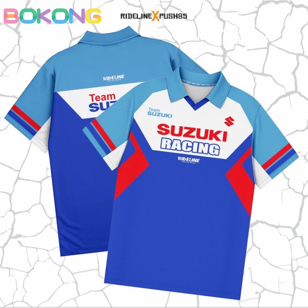 RIDELINE PREMIUM JERSEY VINTAGE RETRO MOTOR TEAM SUZUKI RACING