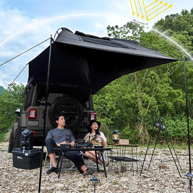 Car Side Tent SUV Docking Camping Picnic Waterproof Sunscreen 50+ Convenient Black Advanced Canopy