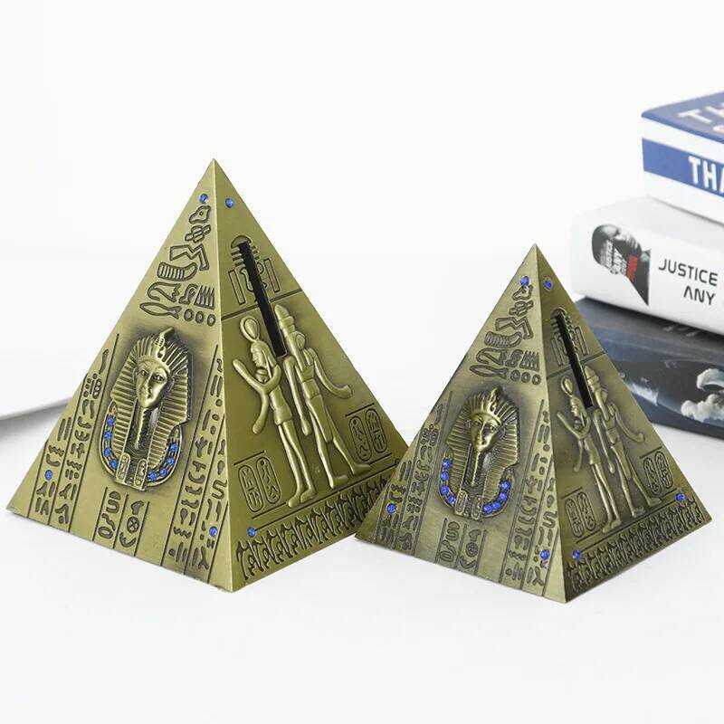 C Piggy Bank Pyramid Ornaments, Archaeological Model Ornaments, Egypt Tourism Crafts, Paper Money