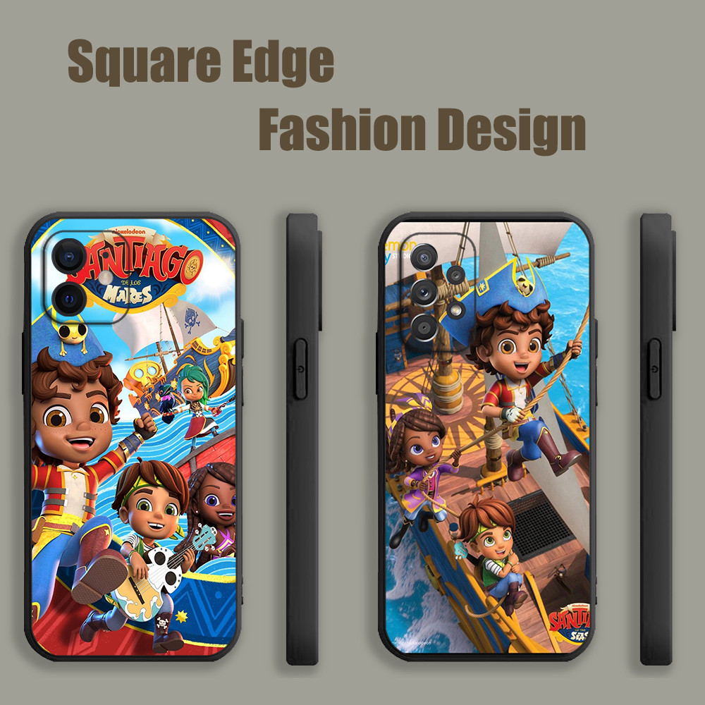 ปลอกสําหรับ Samsung A7 2018 A13 Lie A01 A3 M01 A24 A54 A04 A04s A15 A25 Core A34 santiago of the sea