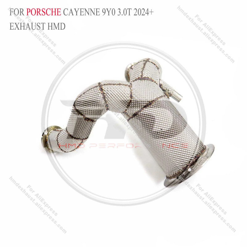 HMD For 2019+ Porsche cayenne 9Y0 3.0T downpipe With insulator downpipe With cat/without cat exhaus