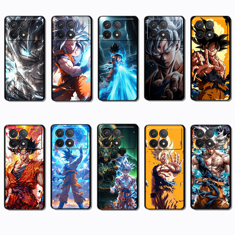 เคสโทรศัพท์สีดํานุ่มสําหรับ Xiaomi Redmi K70E K60 k70 POCO F5 X6 F6 Pro FG10 Dragon Ball Super ปลอก 
