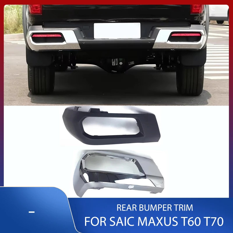 Rear Bumper Cover Trim Plate Rear Wrap Corner Angle Chrome Black For SAIC MAXUS T60 T70 For LDV T60