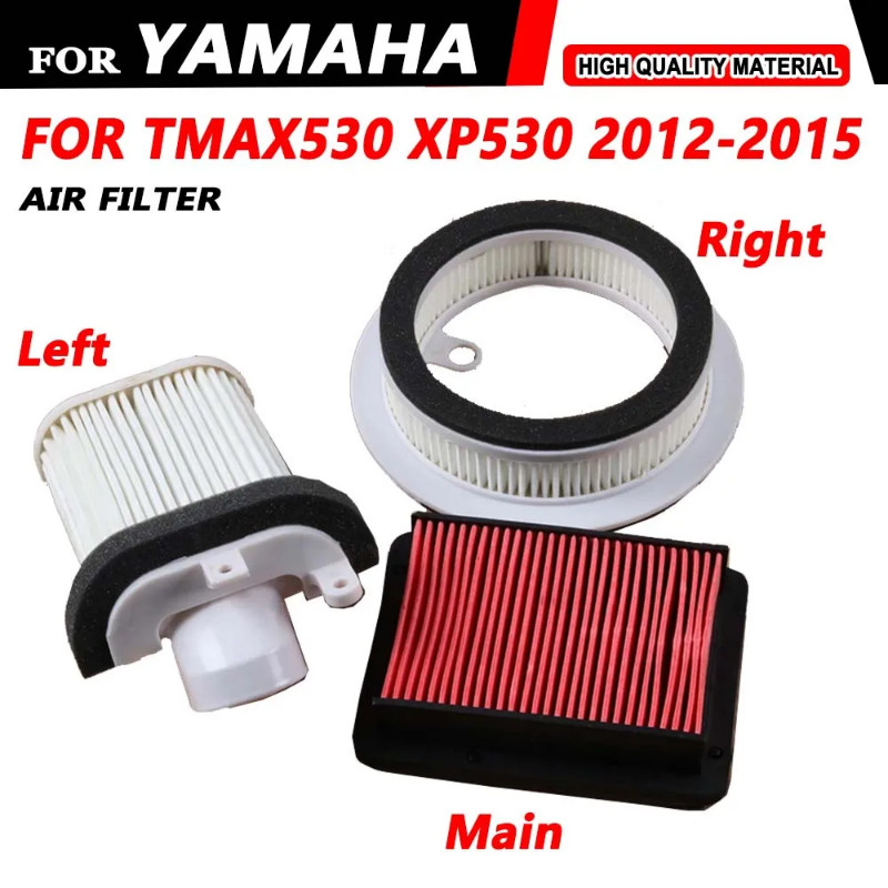 For Yamaha TMAX530 XP TMAX 530 XP530 2012- 2015 Motorcycle Parts Air Filter Air Grid 3 Pcs Cleaner