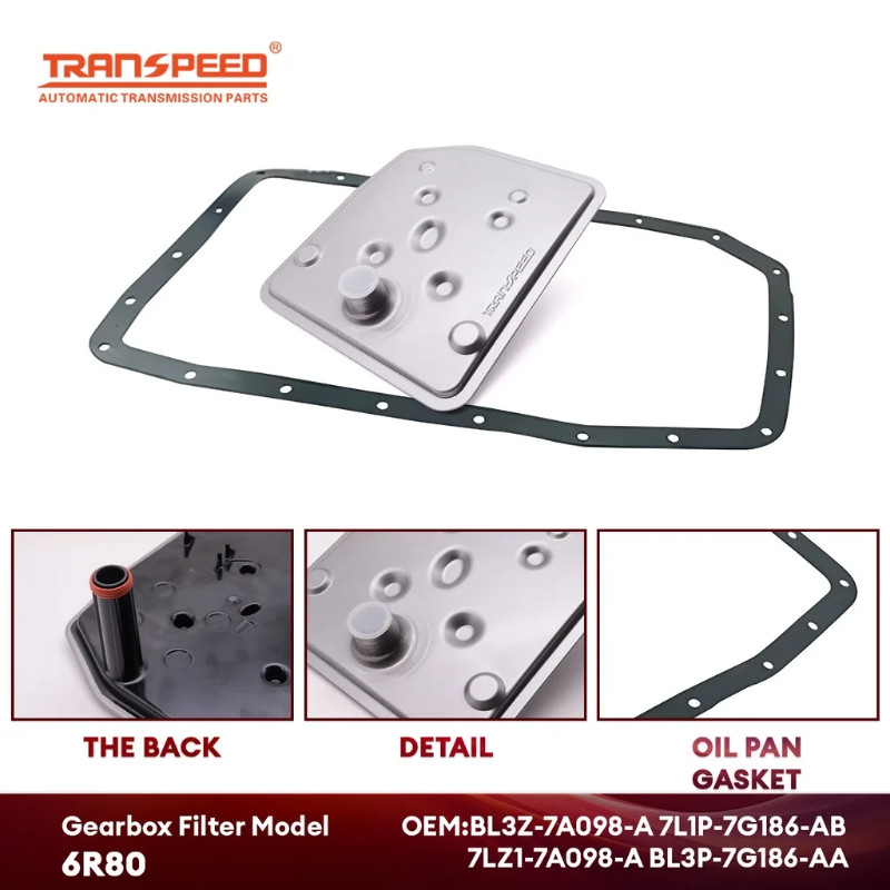 6R80 1P-7G186-AB BL3Z-7A098-A 7L Transmission Oil Filter gasket for Ford