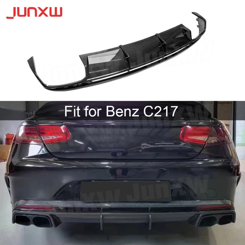 for Benz S Class W217 C217 S63 S65 AMG Coupe 2014-2019 Car Rear Bumper Lip Spoiler Rear Diffuser Li