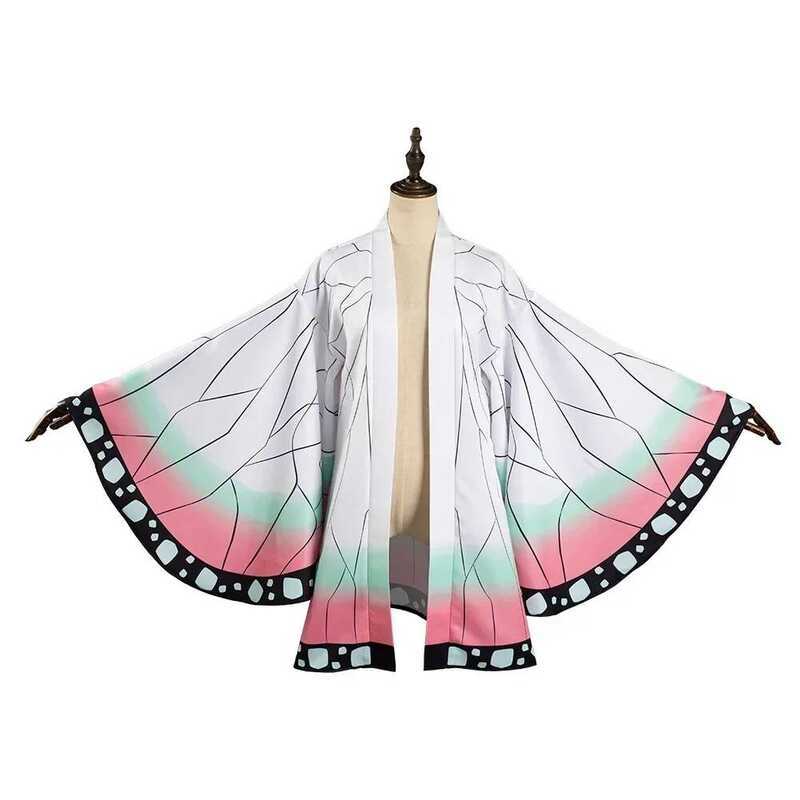 C Anime Demon Slayer Kimetsu No Yaiba Kochou Shinobu Cosplay Costume Coat Adult Outfit Kimono Cloth