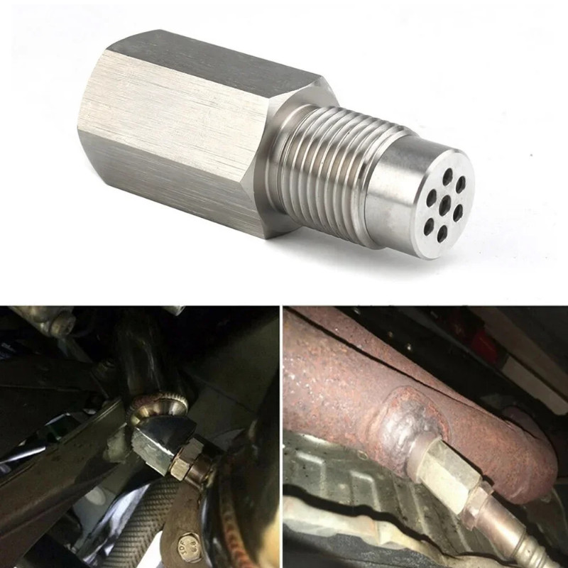 1Pc Car Parts Exhaust Pipe Oxygen Sensor Extension Check Engine Light CEL mini catalyst O2 Sensor S