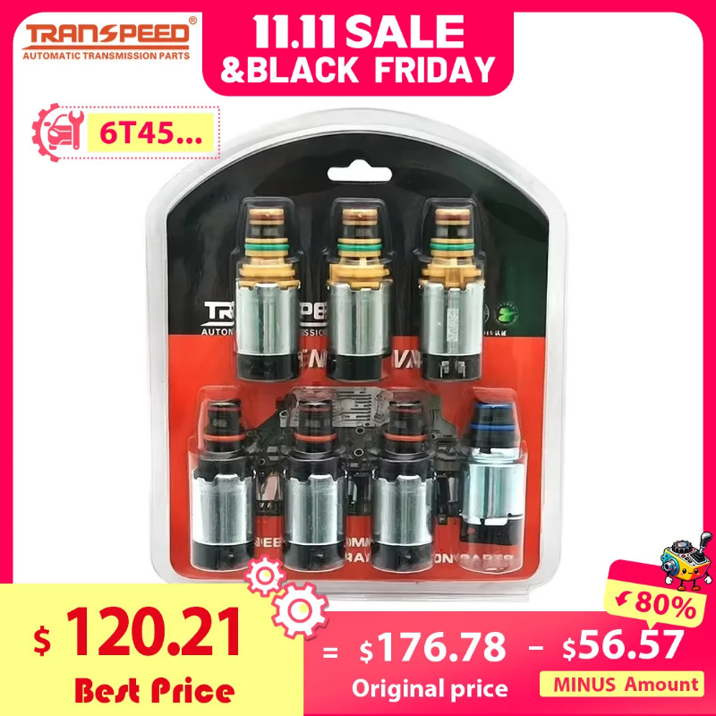 TRANSPEED 6T30 6T40 6T45 6T50 Auto Transmission Solenoids Kit For Chevrolet Cruze Malibu Captiva Bu
