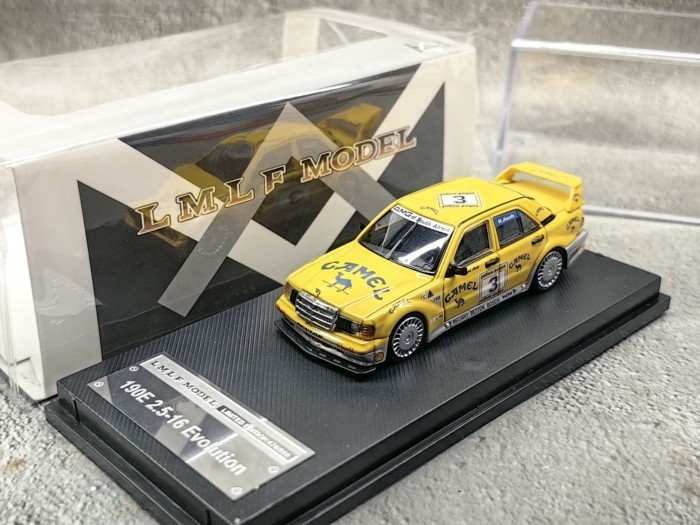 LMLF รุ่น 164 190E EVO2.5 โมเดลรถอัลลอย Camel Cup Painting Alloy Collection Model