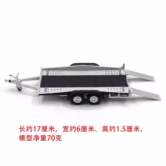 1: 43 TRAILER TRAILER Flatbed TRAILER จําลองคลาสสิกประกอบคอลเลกชันเครื่องประดับ