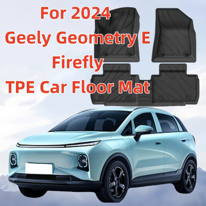 For 2024 Geely Geometry E Firefly Car Mat 7D TPE Car Floor Mat Trunk Mat