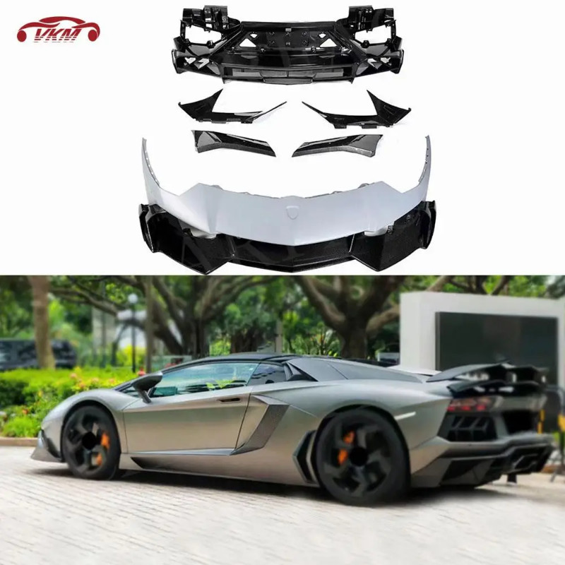 For Lamborghini Aventador LP700 LP720 to LP750 SV Carbon Fiber Front Rear Bumper Spoiler Wing Bumpe