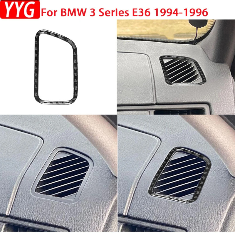 For BMW 3 Series E36 1994-1996 Accessories Soft Carbon Fiber Car Dashboard Air Conditioning Defrost