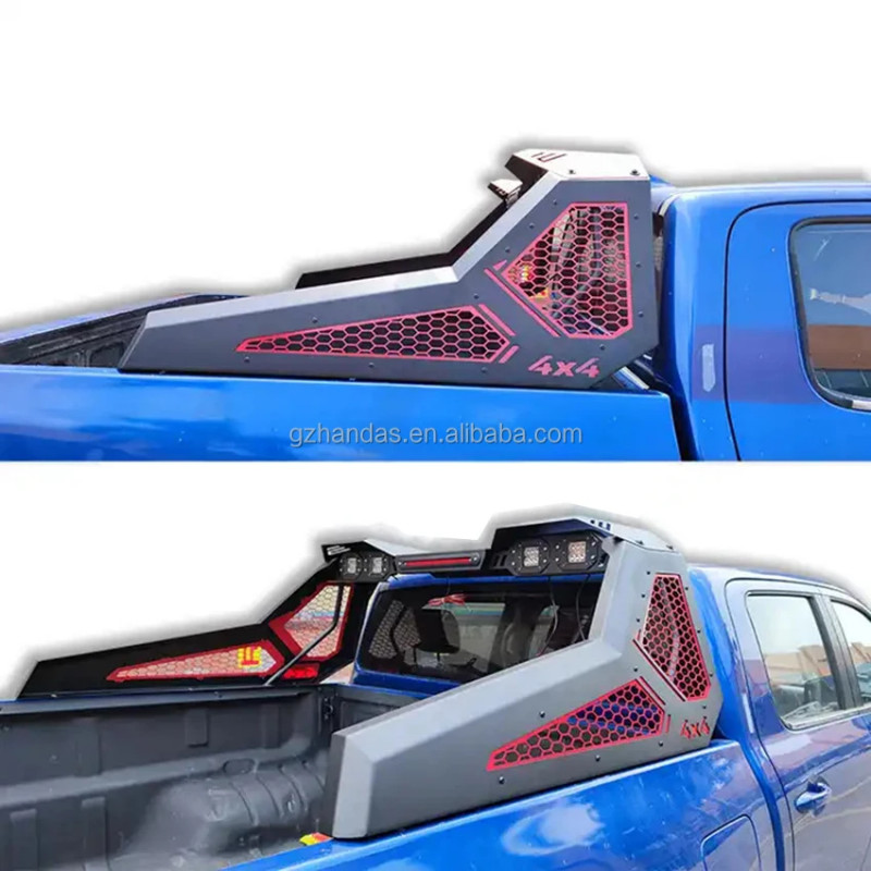 Wholesale Pickup Trucks Car Accessories Universal Sport Truck Roll Bar with LED light For Hilux Rev