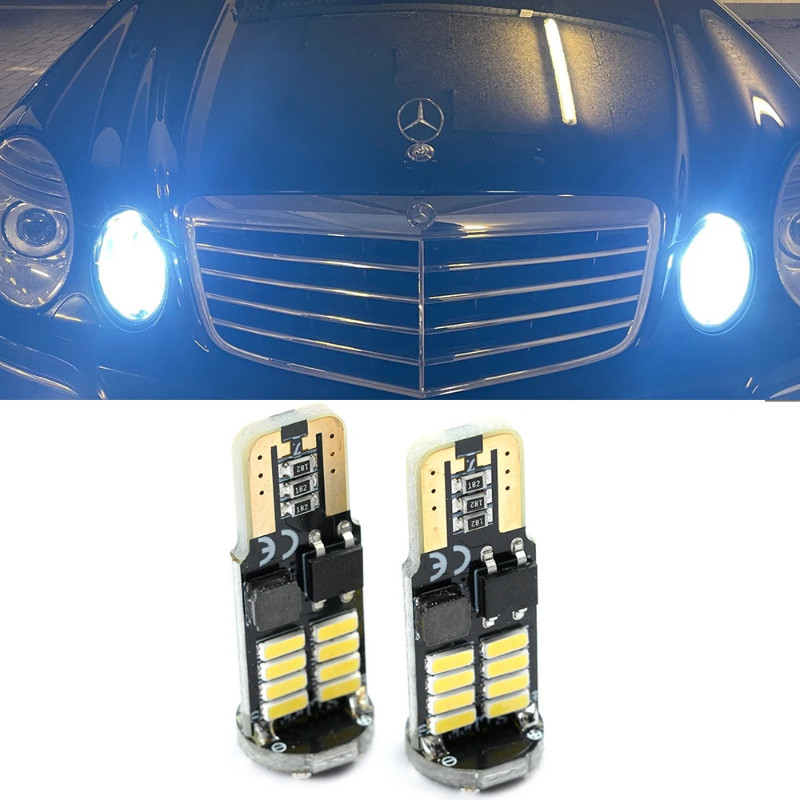 2x T10 194 led W5W LED Bulb Side light canbus For Mercedes Benz CLK C209 W220 W211 W222 W203 C209 3
