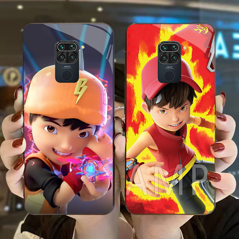 DJ-12 Bobiboys Casing GLASS soft frame สีดํา Xiaomi Redmi Note Poco 9 X3 NFC 9S M2 Pro