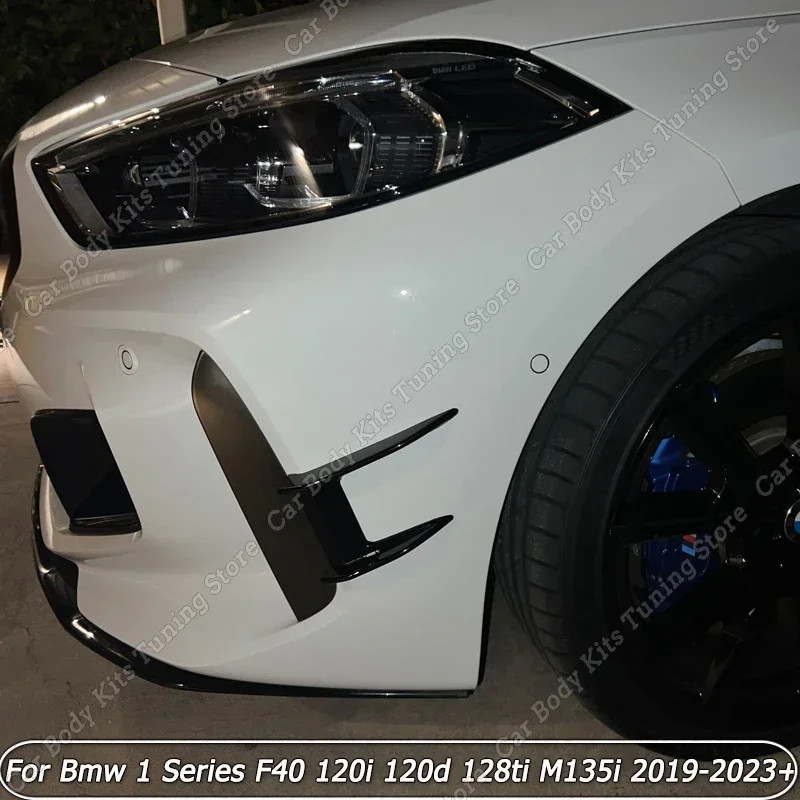 M Performance Style For Bmw 1 Series F40 120i 120d 128ti M135i 2019-2023+ Front Bumper Side Splitte