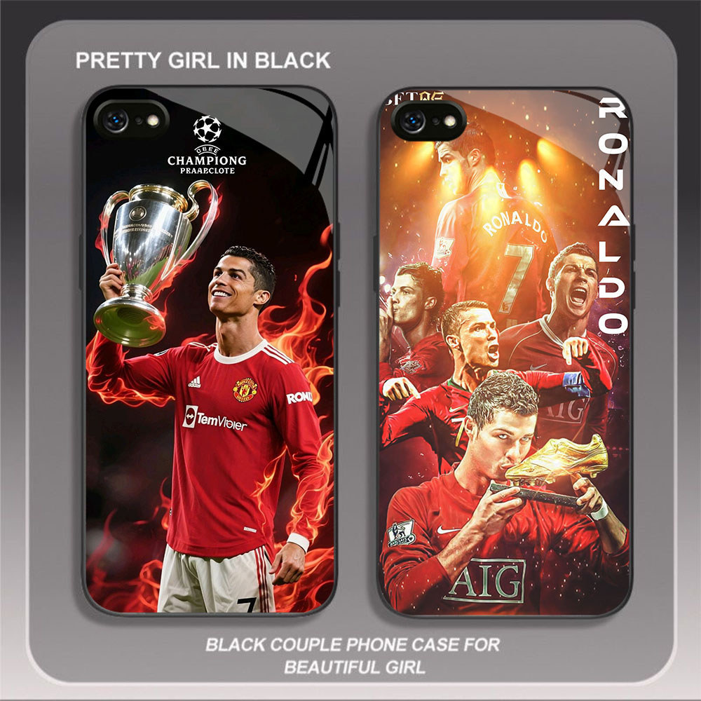 HK-57 FC Ronaldo แก้ว KACA สําหรับ iPhone 6 XR 8 XS 6S SE X 7 Max Plus 2020 2022