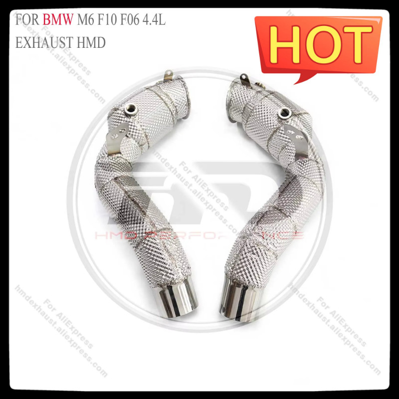 HMD System Stainless steel Exhaust  downpipe For BMW M5/M6 F10 F06 2011UP 4.4T S63 Engine V8 Pipe M