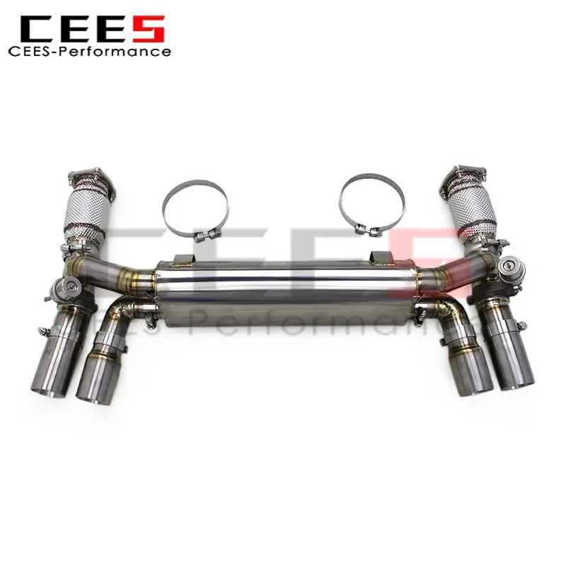 cees Titanium Valvetronic Exhaust Muffler System Catalyst catted Downpipe For Porsche 911 996 TURBO