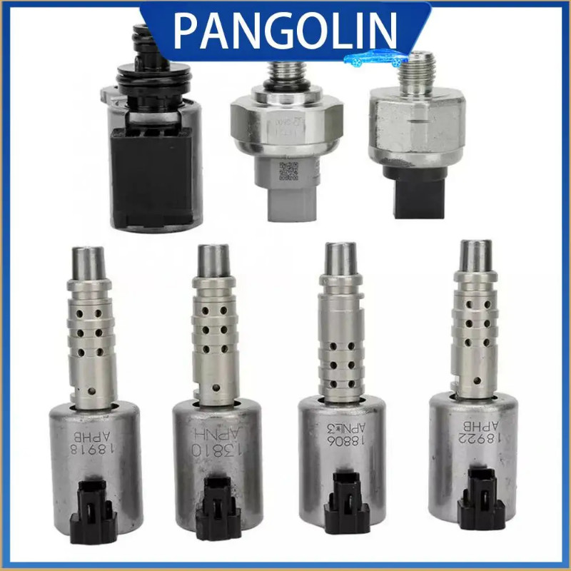 PANGOLIN 7Pcs Transmission Solenoid Valve Kit RE0F10D for JF016E JF017E CVT8 Rebuilt Fits Nissan Al