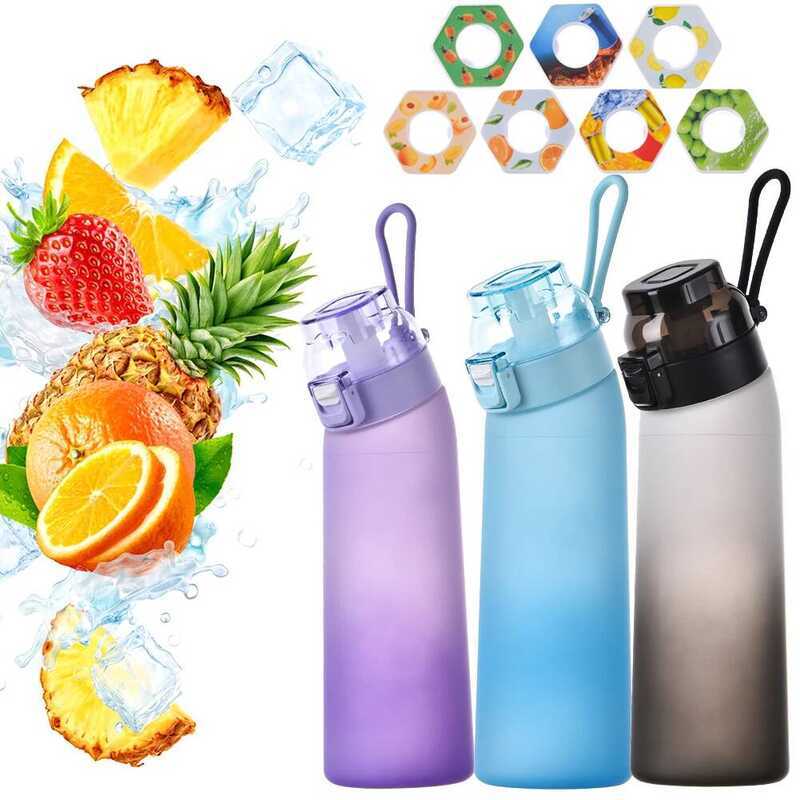 C 650Ml Scent Flavored Water Bottle Leak-Proof With 7 Flavor Pods Air Water Up Bottle Portable For