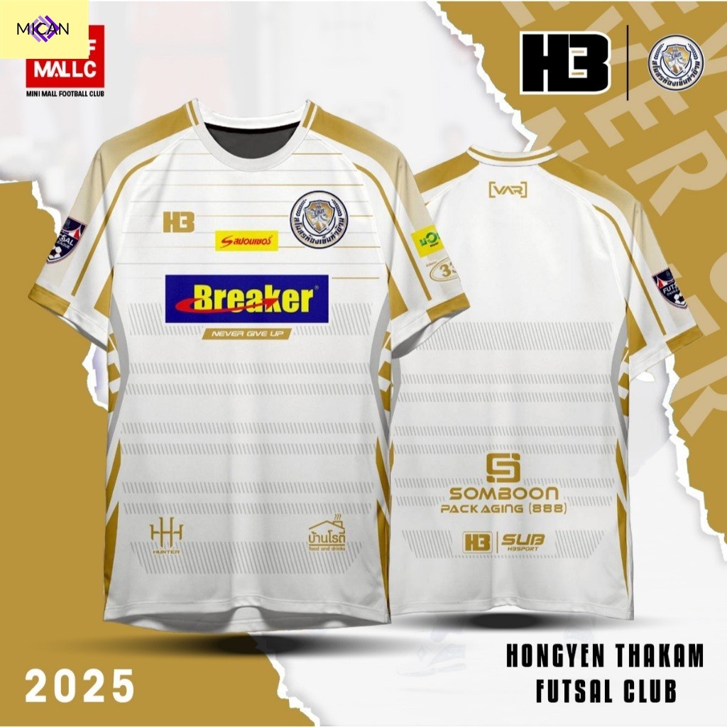 (MICAN) เสื้อกีฬาสโมสร ห้องเย็นท่าข้าม H3 X HONGYEN THAKAM FUTSAL CLUB เสื้อบอล เกรดแฟนบอลคุณภาพดี ฤ