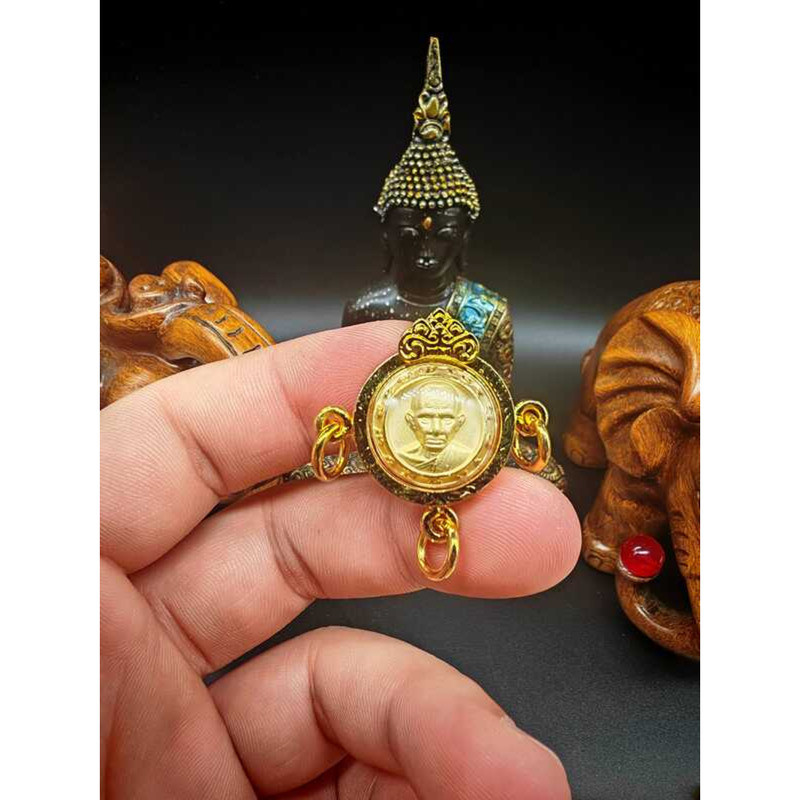 T Thailand Amulet LP Rui สามแขวน 2556 สร้อยคอจี้ xindianB2