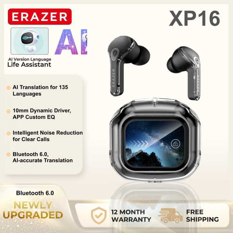 [ของขวัญฟรี] Lenovo Erazer XP16 AI แปลไร้สาย Eraphone โทรอัจฉริยะหูฟังลดเสียงรบกวนจอแสดงผล LED พร้อม
