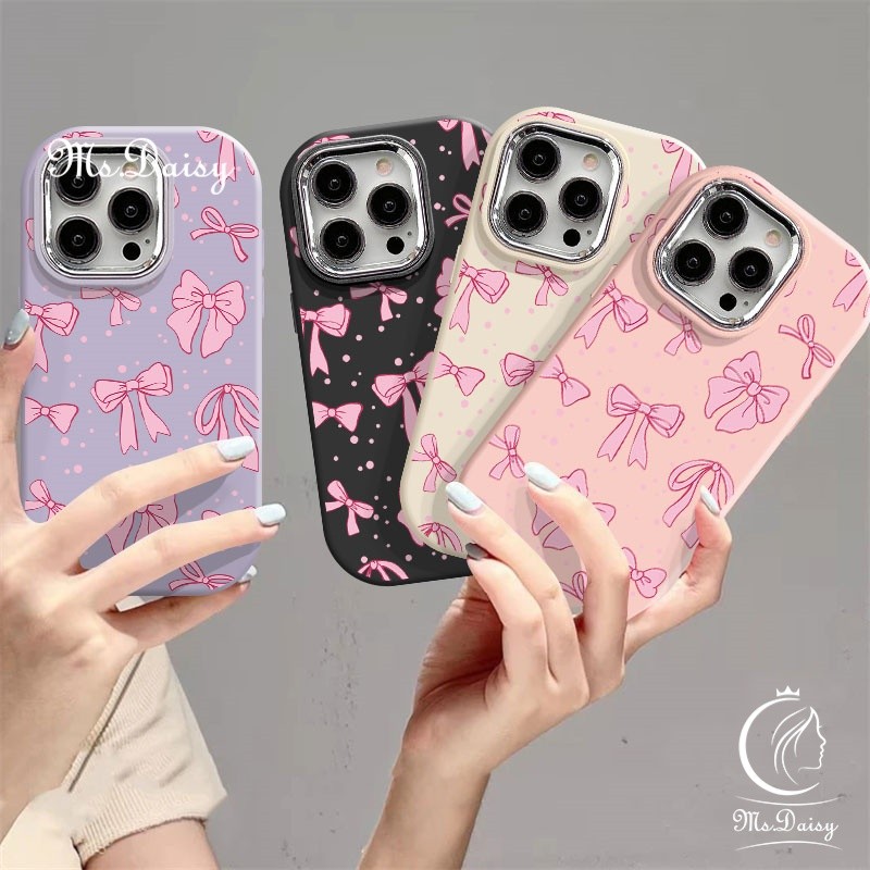 หวานน่ารักจุดสีชมพู Bows เคสโทรศัพท์สําหรับ Infinix X6831 X669C X6836 X6837 X6531B X688C X657B X657C