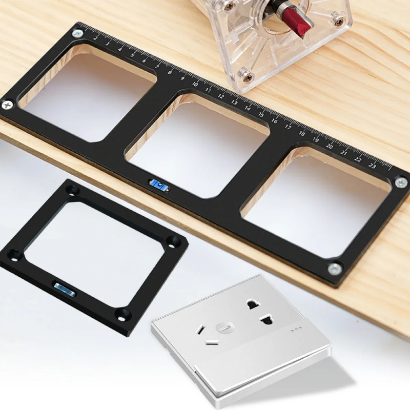 Switch Socket Opening Template - 86 Type Socket Box Hole Template Wood Board Slotting Template for