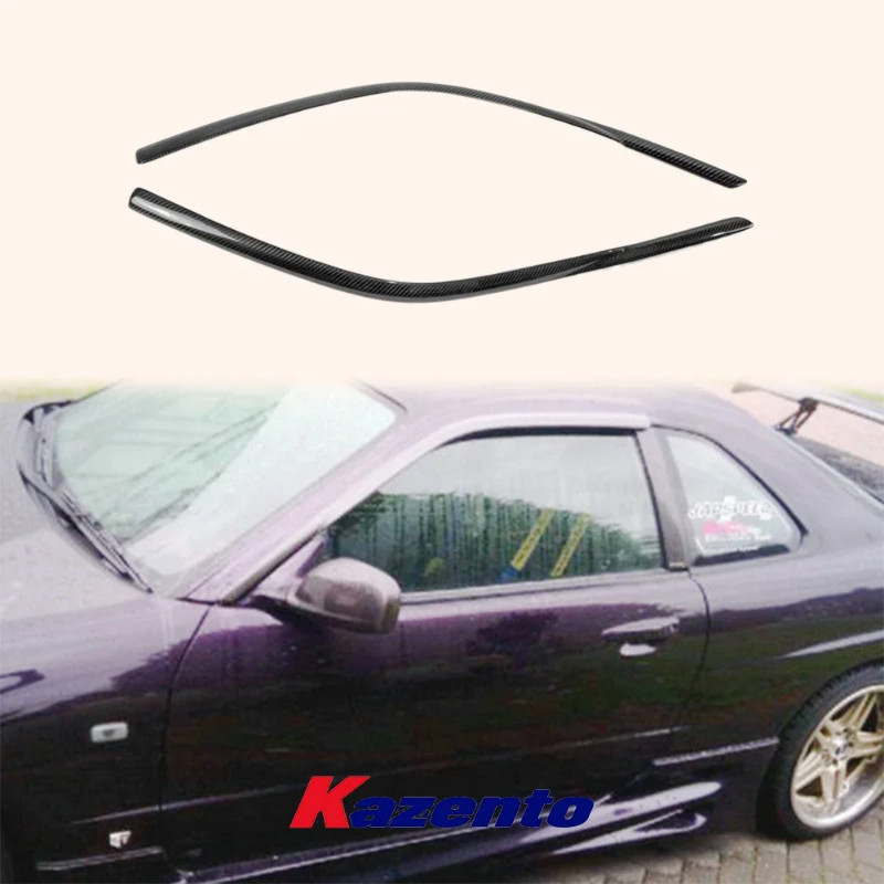 For Nissan Skyline R34 GTT GTR Carbon Fiber Wind Deflector Window Rainproof