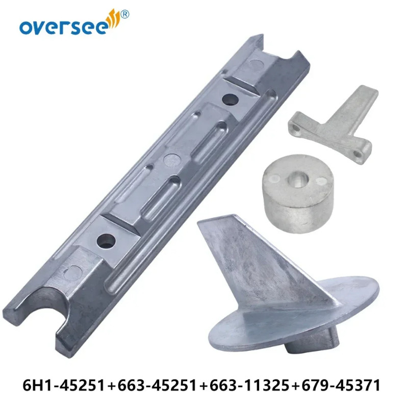 6H1-45251 & 663-45251 & 663-11325 & 679-45371 Anode Kit For Yamaha Outboard Parts 55BET  697