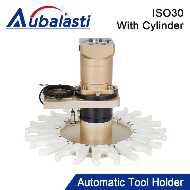 Engraving Machine Tool ISO30 BT30 Automatic Tool Change Rotary With Cylinder CNC Router Spindle Too