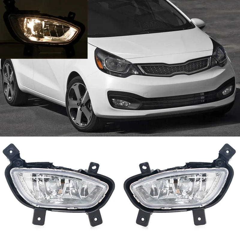 Car Front Bumper Driving Fog Lamp For Kia Rio K2 Sedan 2012 2013 2014 2015 2016 Car headlight Fog L