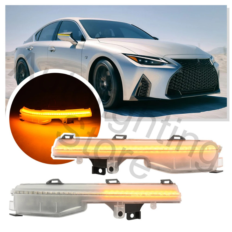 2X For Lexus ES250 ES300h ES350 IS300 IS350 LC500 UX200 UX250H UX300E LED Turn Signal Light Side Ma