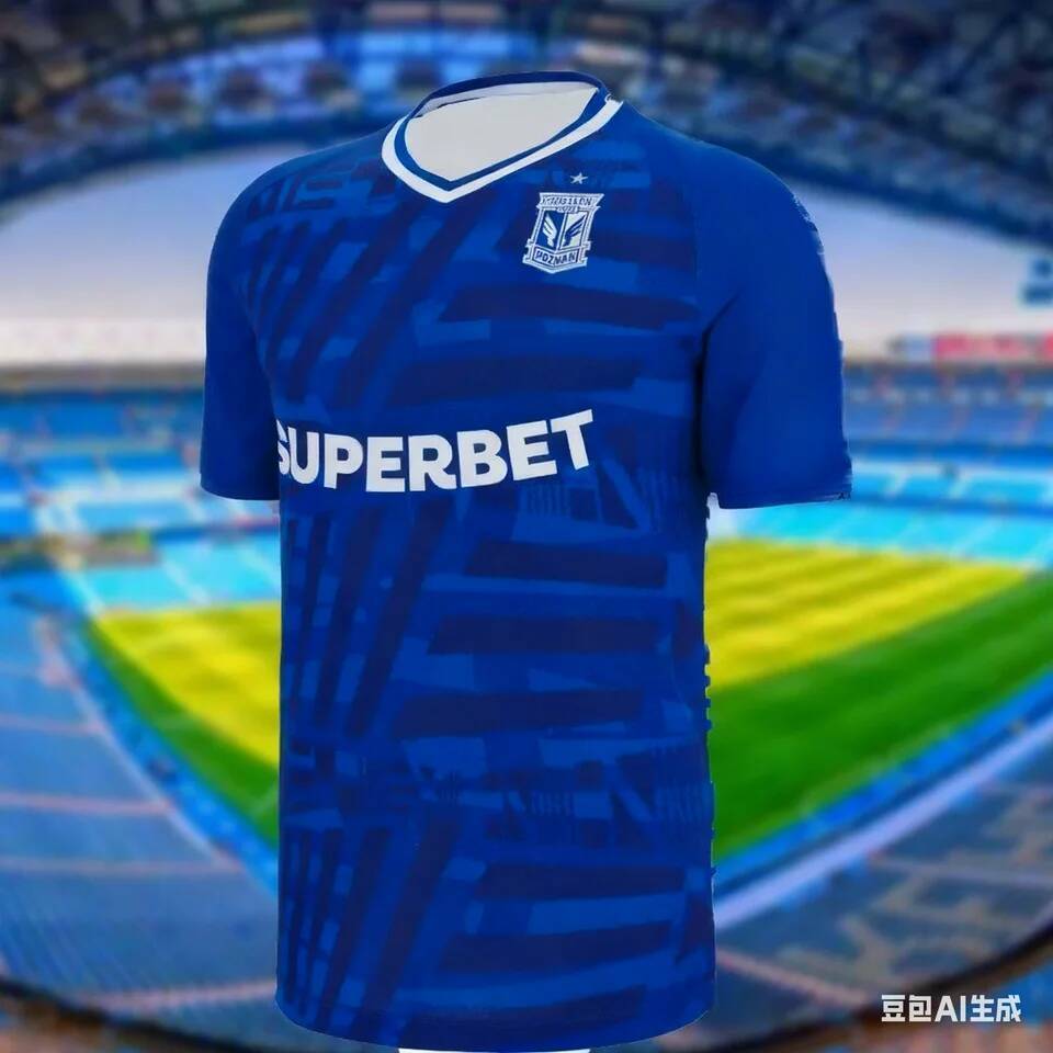 เสื้อฝึกซ้อมฟุตบอลผู้ชาย Breathable Quick-Drying Sweatshirt พิมพ์ลายภาษาโปแลนด์ Lech Poznan Match Sh