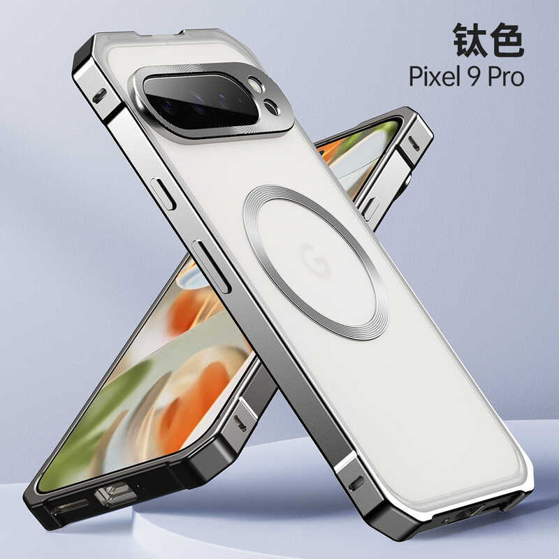เหมาะสําหรับ GooglePixel9A เคสโทรศัพท์โลหะแม่เหล็กกรอบอลูมิเนียมแผ่นด้านหลังที่ถอดออกได้ Pixel8