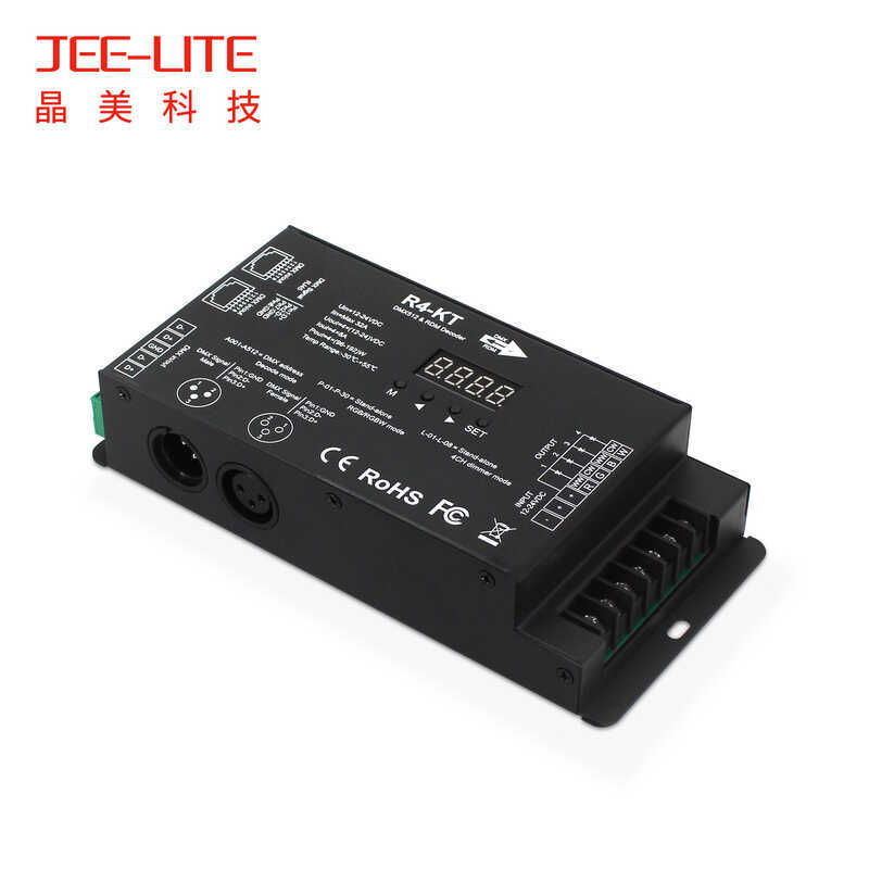 4 ช่อง DMX512 อุปกรณ์ฟังก์ชั่น RDM DMX512 Controller RGBW ไฟเวทีวิศวกรรม DMX Splitter