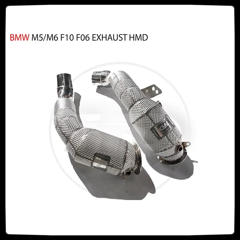 HMD Exhaust Manifold Downpipe for BMW M5 M6 F10 F06 Car Accessories With Catalytic Header Without C